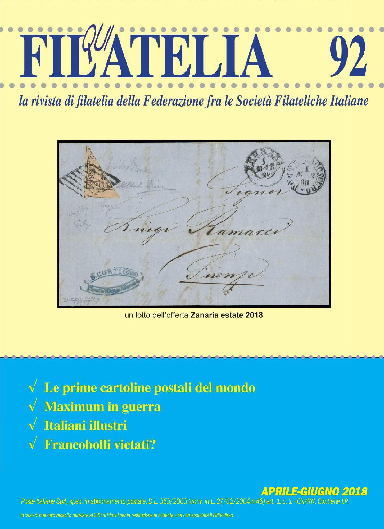 Qui Filatelia Numeri Pubblicati Nel 17 18